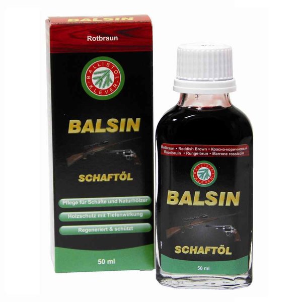 Ballistol - Balsin Schaftöl rotbraun 50 ml in Glasflasche